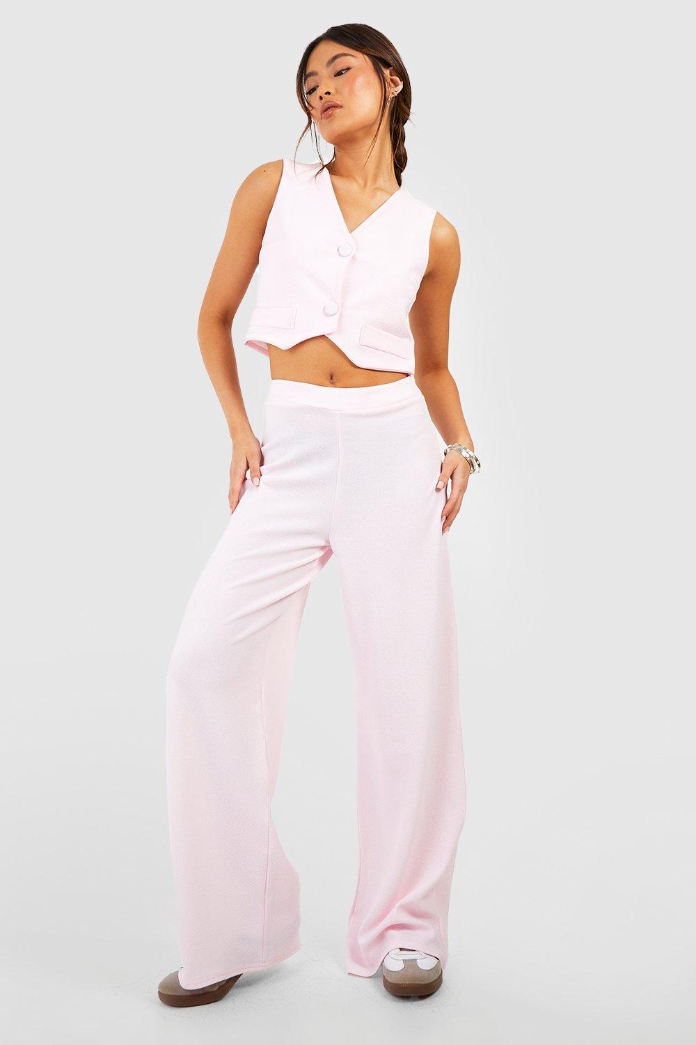 Crepe jersey flare wide cropped clearance pants